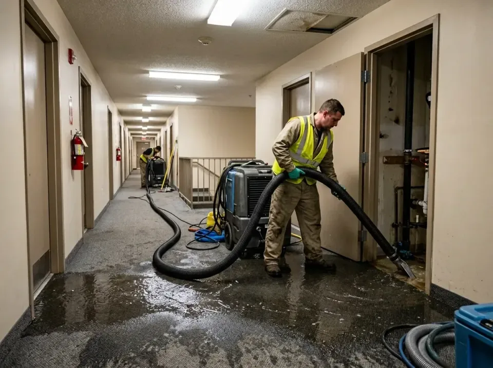 multi-unit-apartment-hallway-f-005 — frequently asked questions, Emergency Burst Pipe Water Extraction & Removal in Vandenbe…